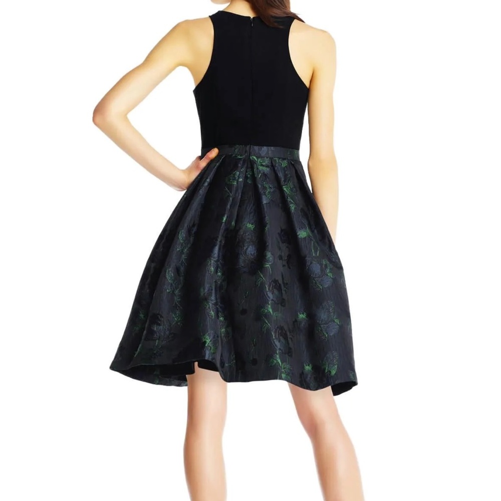 Aidan Mattox Blue Tiered Bustier Cocktail Dress - Picture 2 of 11